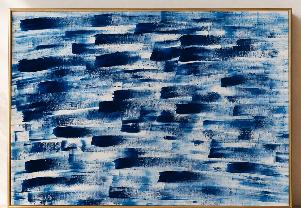 Nádech a výdech — Akryl, 50 × 70 cm