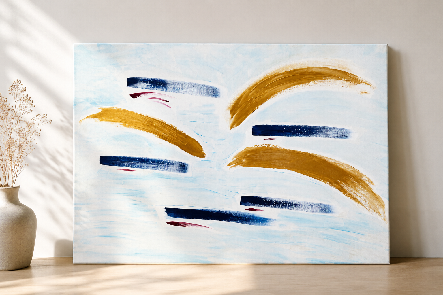 Lehkost v luxusu — Akryl, 100 × 70 cm